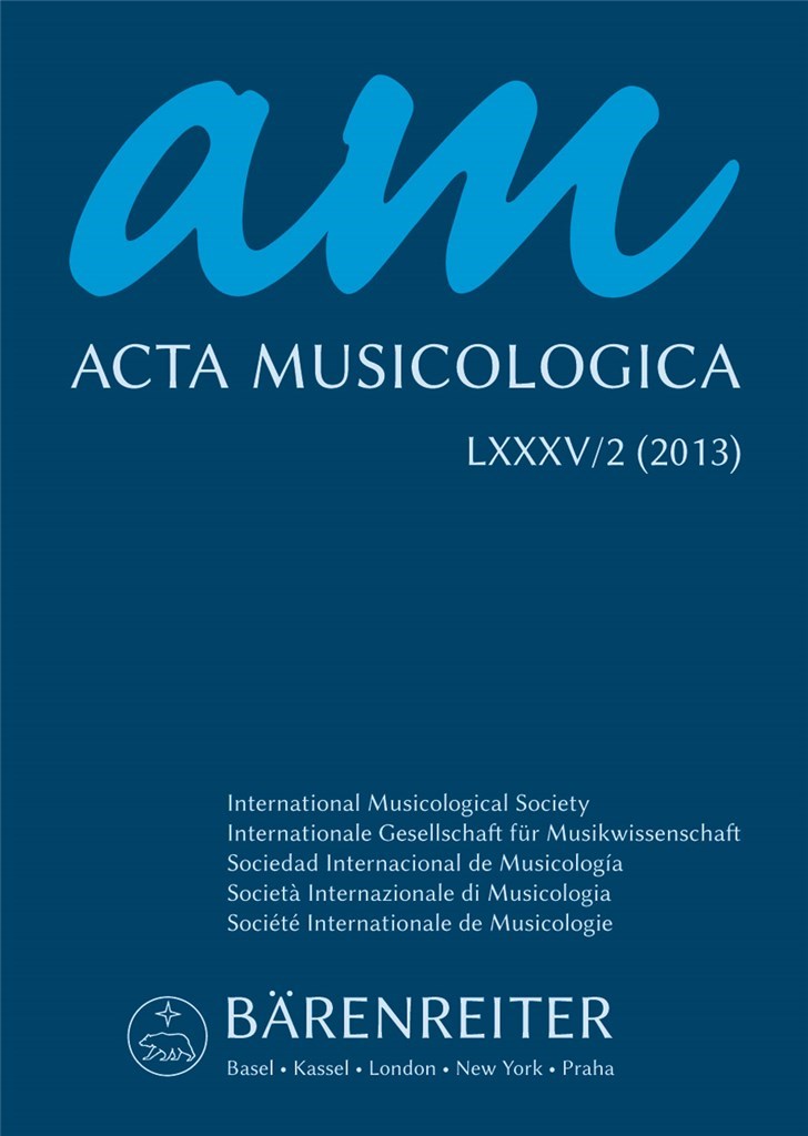 Acta Musicologica, Heft 2/2013